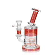 6.5" Red Bead Weave Rig - Arsenal Glass