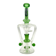 10" Slanted Hour Glass Percolator Bong - Haute