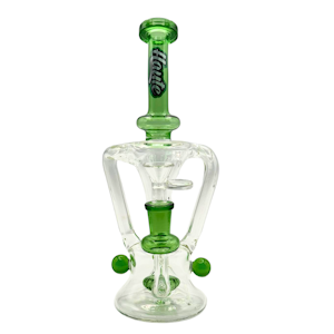Arsenal - 10" Slanted Hour Glass Percolator Bong - Haute