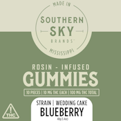 Blueberry Wedding Cake Rosin Gummies 100mg