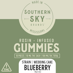 Southern Sky Brands - Blueberry Wedding Cake Rosin Gummies 100mg