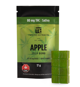 Twisted Extracts - Twisted Extracts Jelly-Bombs - THC sativa Apple 80mg