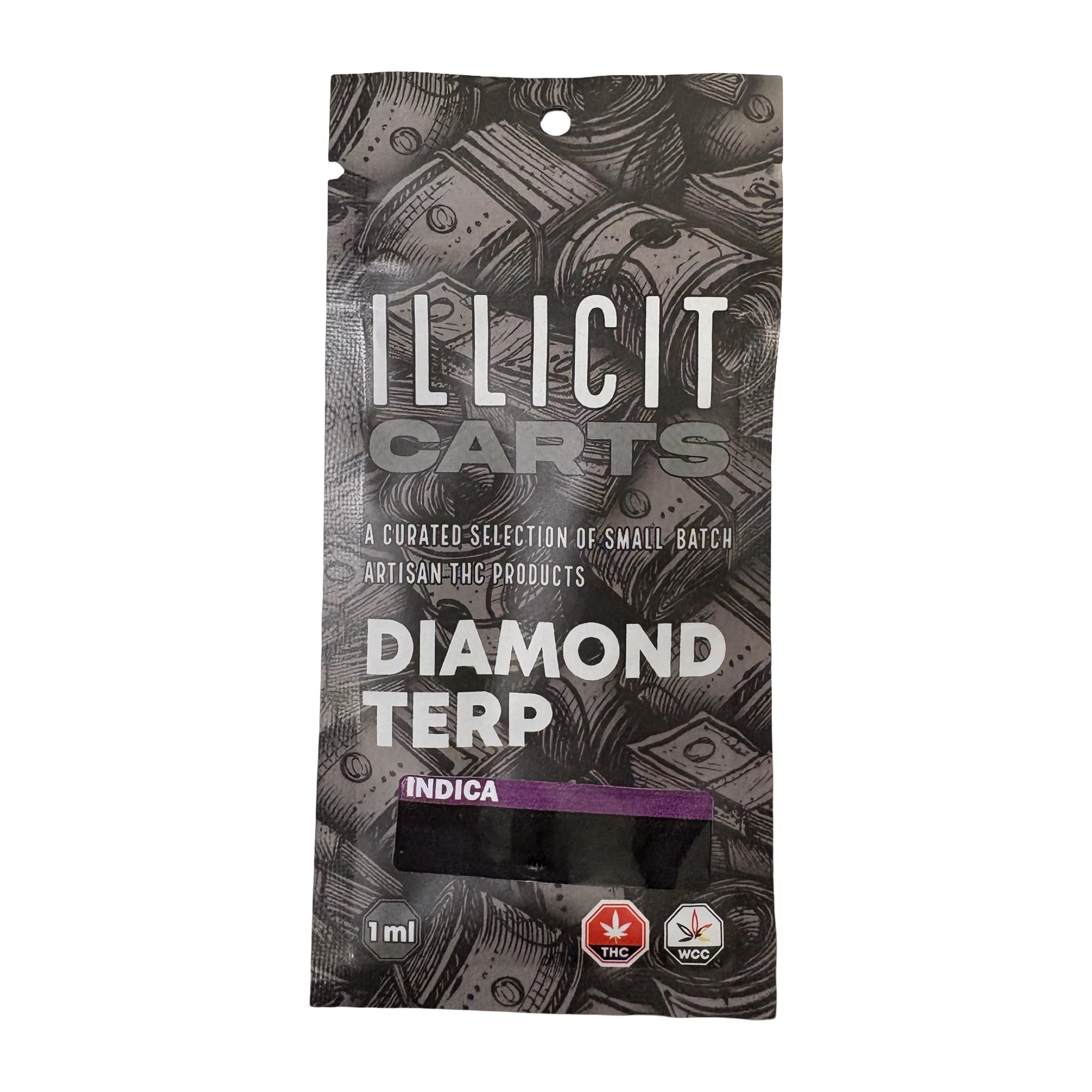 Illicit - 9lb Hammer Diamond Terps Cartridge - Indica - 1g - Illicit Main Image