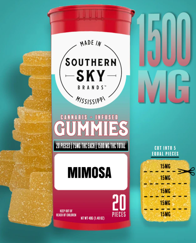 Southern Sky Brands - Mimosa Gummies x 20 - 1500mg Main Image