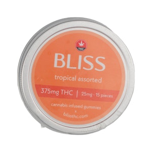 Bliss - Tropical Assorted Gummies - THC - 375mg - Bliss