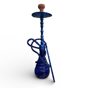 24" Blue aluminum single Hose - Hookah