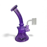 7" 7mm Purple Mini Electroplated Rig - Castle Glass
