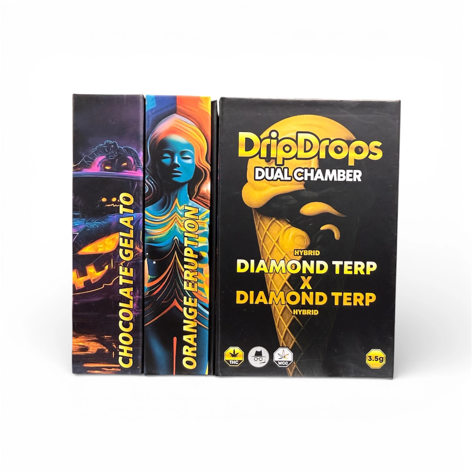 Drip Drop - Chocolate Gelato + Orange Eruption Vape 3.5g - Drip Drops Main Image