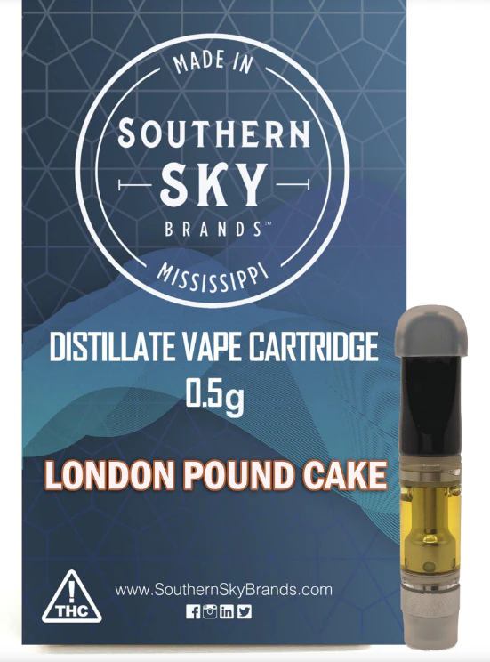 Southern Sky Brands - London Pound Cake THC Vape - 0.5g Main Image