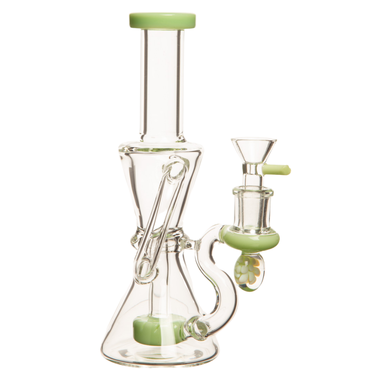 8" 5mm Hour Glass w/ Disc Percolator Rig - Arsenal