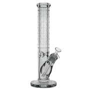 14" Charcoal - Luxe Patterned Straight Tube Bong - Arsenal
