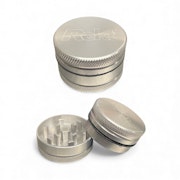 1.5" 2pc Silver Square Tooth Grinder - Rekt