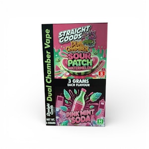 Straight Goods - Sour Patch Watermelon + Pink Mint Soda Vape Pen - 6g - Straight Goods