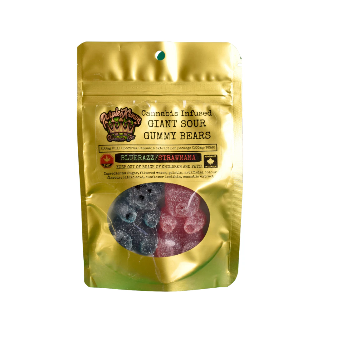 Purple Krown - Bluerazz & Strawnana Giant Gummies - 200mg - Purple Krown Main Image