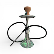 17" Silver aluminum glass single - Hookah