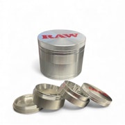 4pc Aluminum Grinder - Silver - Raw