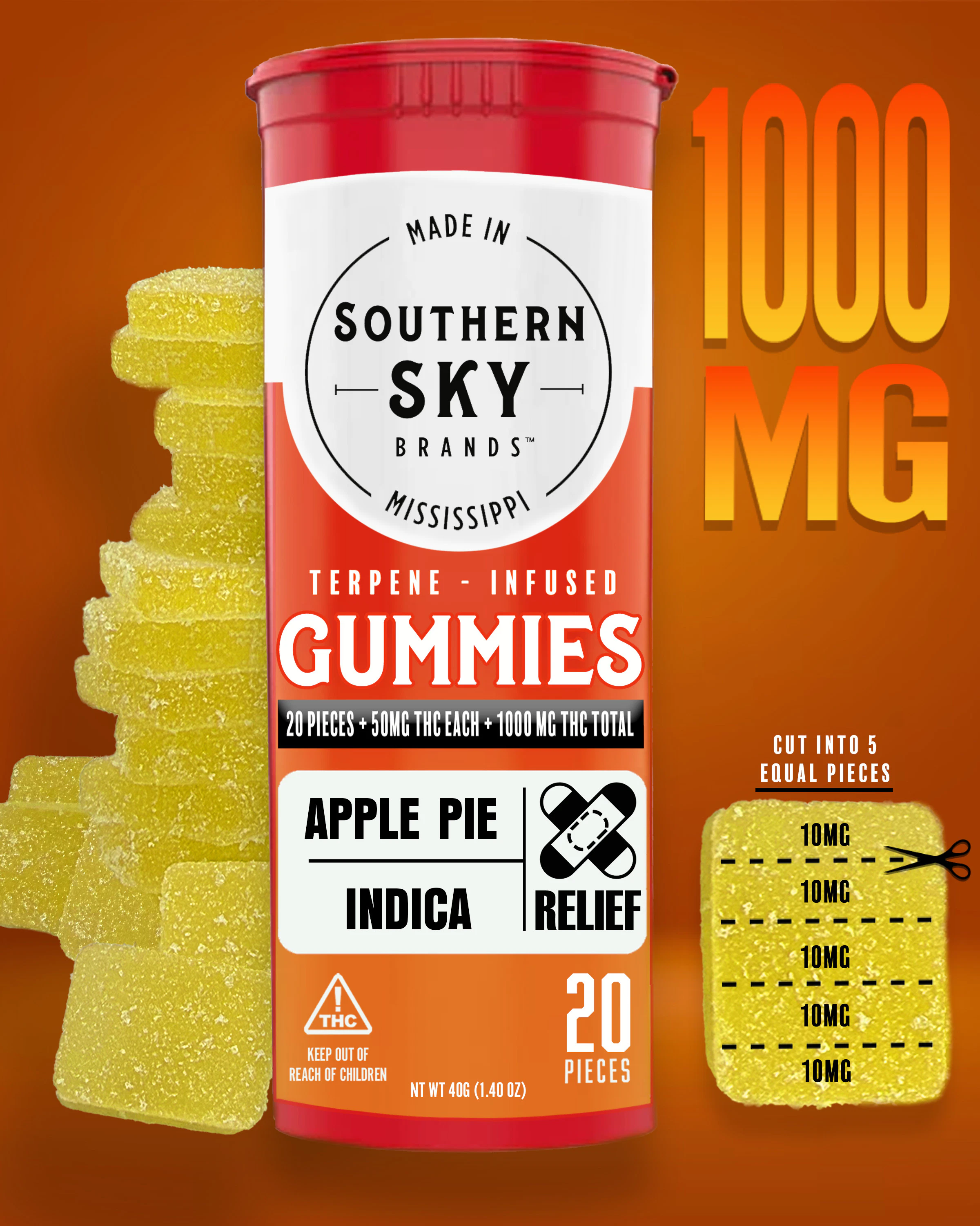 Southern Sky Brands - Apple Pie Gummies - 1000mg Main Image