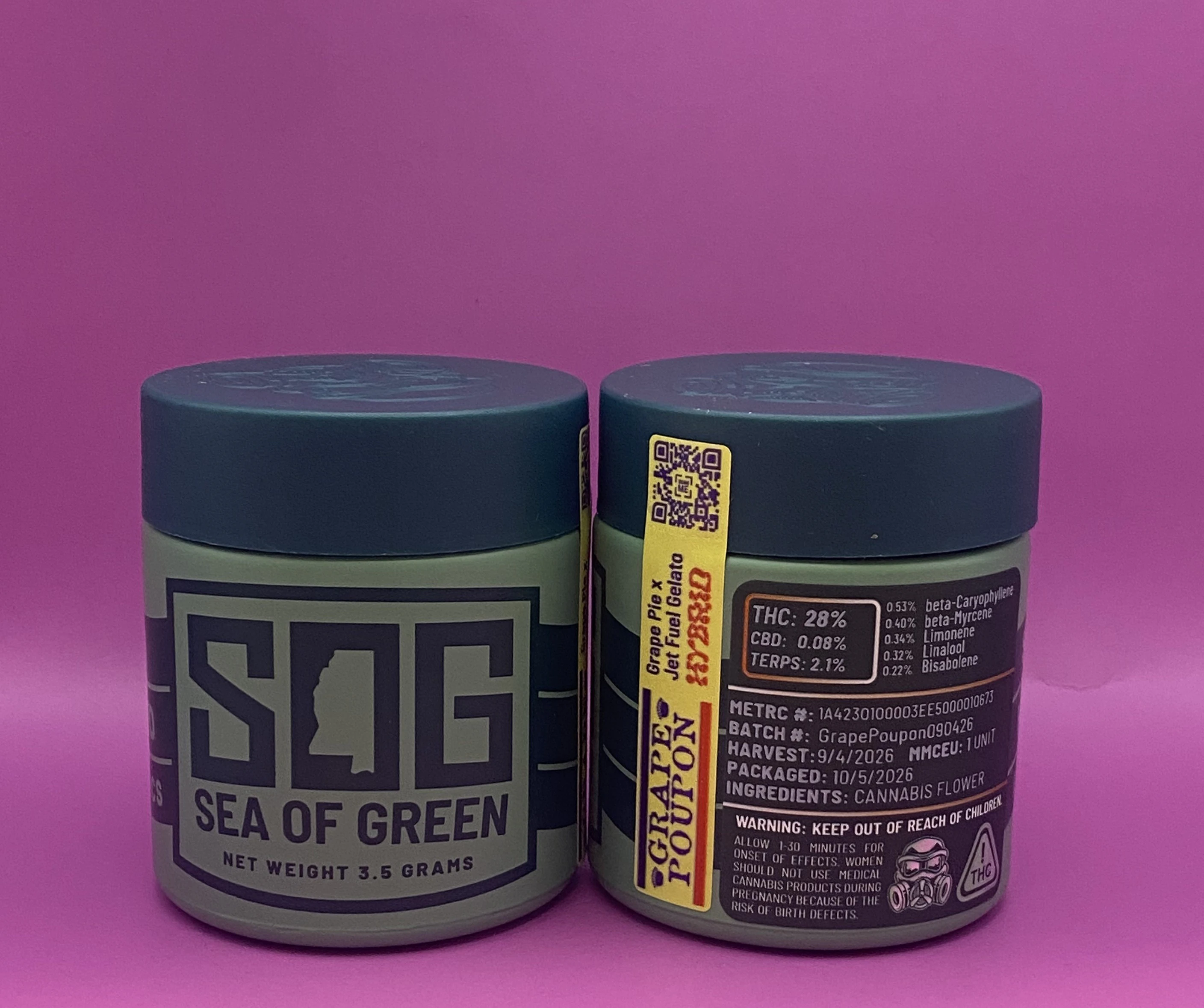 Sea of Green - SOG - Grape Poupon - 3.5g Main Image