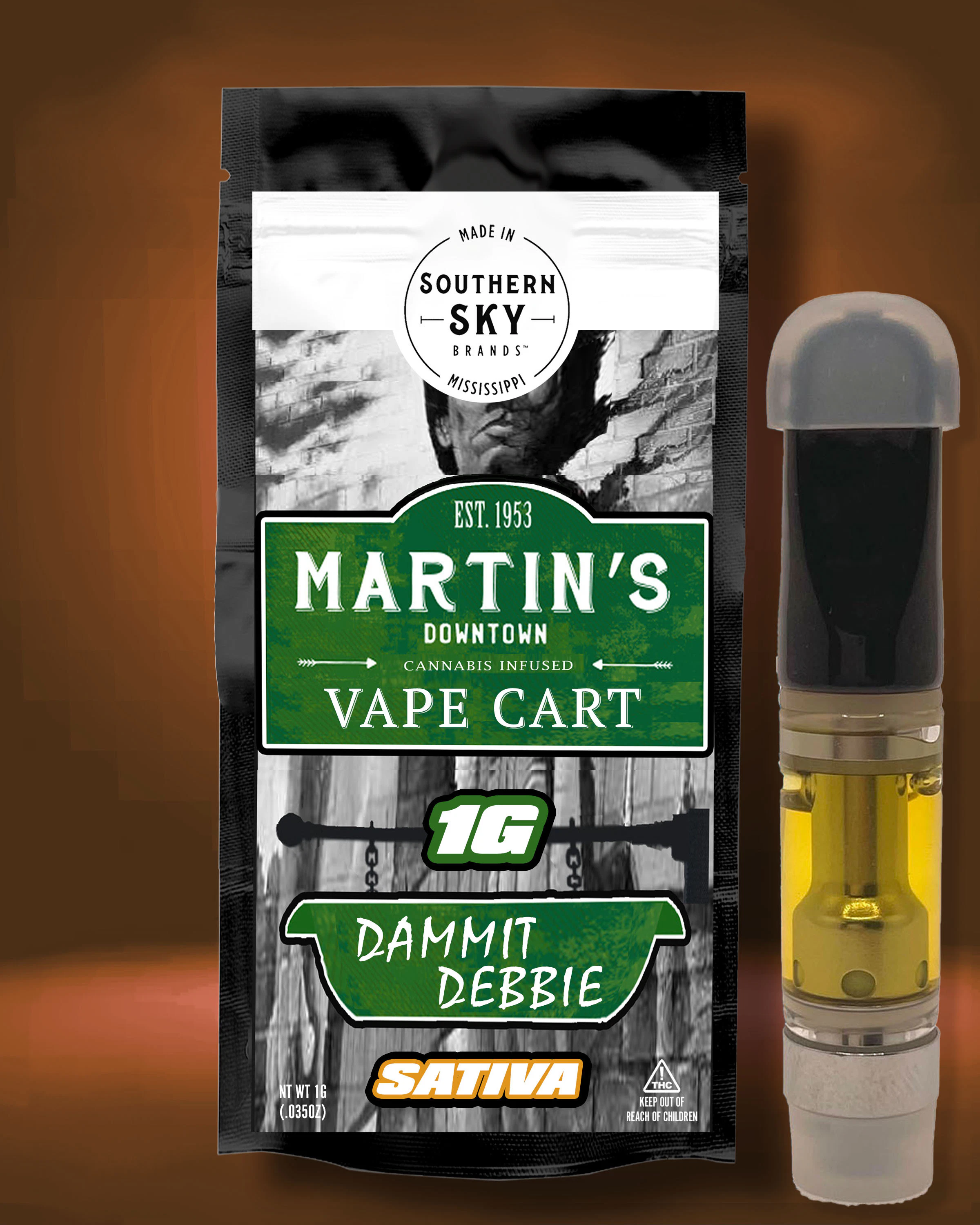 Southern Sky Brands - Martin's Downtown - Dammit Debbie - 1g Cart Main Image