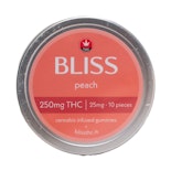 Peach Gummies - THC - 250mg - Bliss