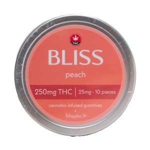Bliss - Peach Gummies - THC - 250mg - Bliss