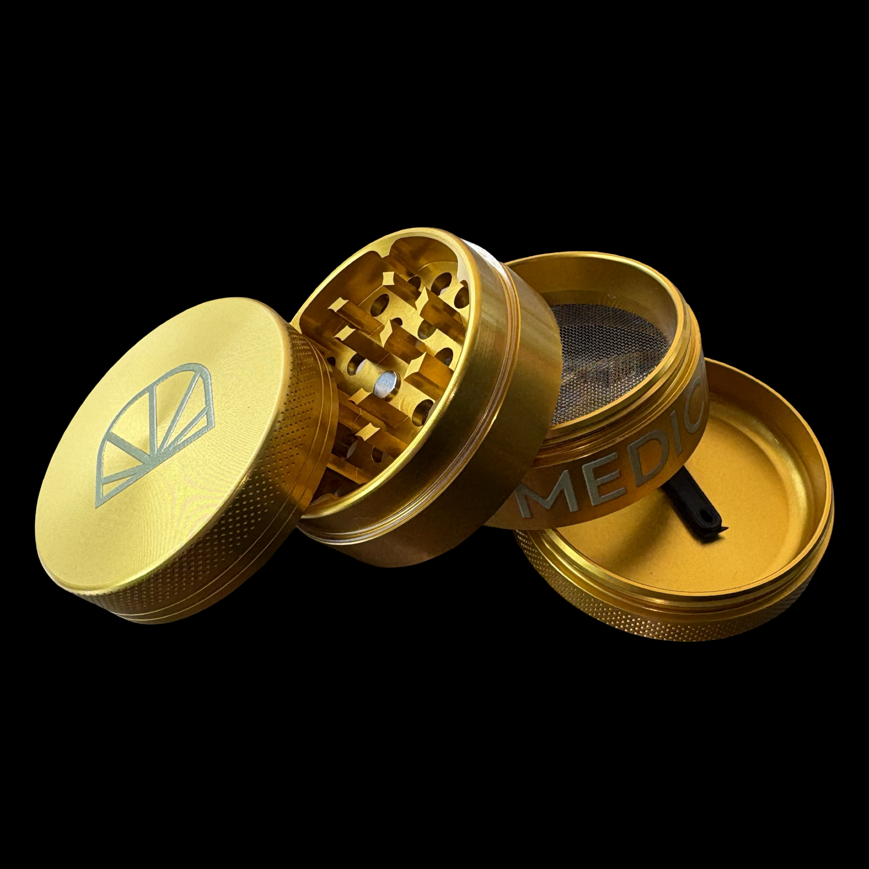 2" 4pc Grinder - Gold - The Medicine Box