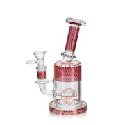 6.5" Pink Bead Weave Rig - Arsenal Glass