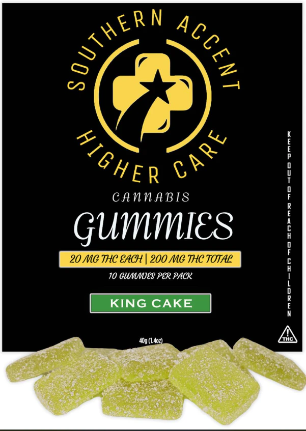Southern Sky Brands - Southern Accent - King Cake 200mg Gummies Main Image