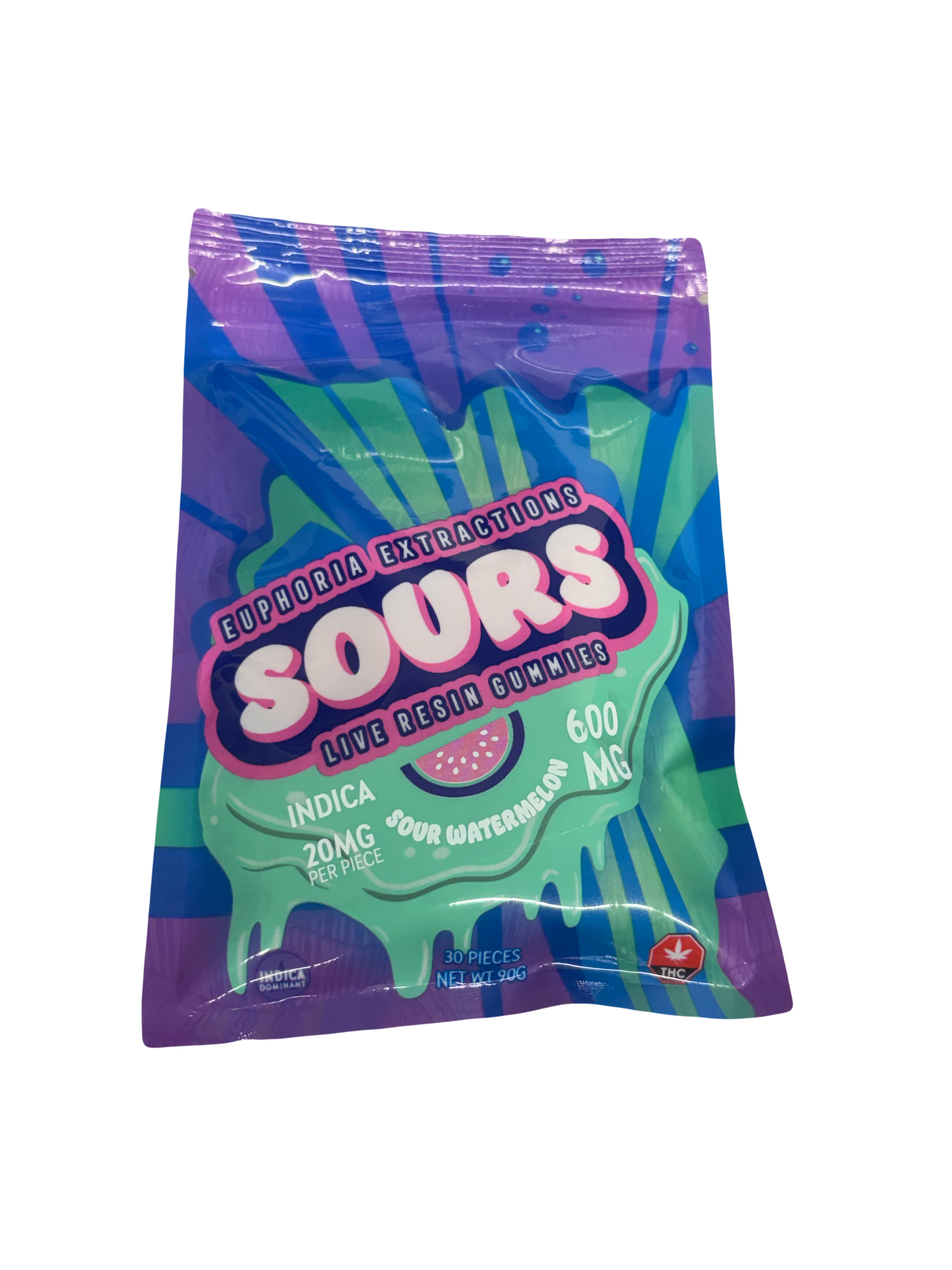 Sour Watermelon - Indica - 600mg - Euphoria Extracts