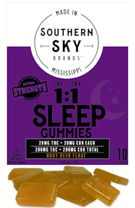 Southern Sky Brands - 1:1 THC:CBN 200mg Root Beer Float Sleep Gummies