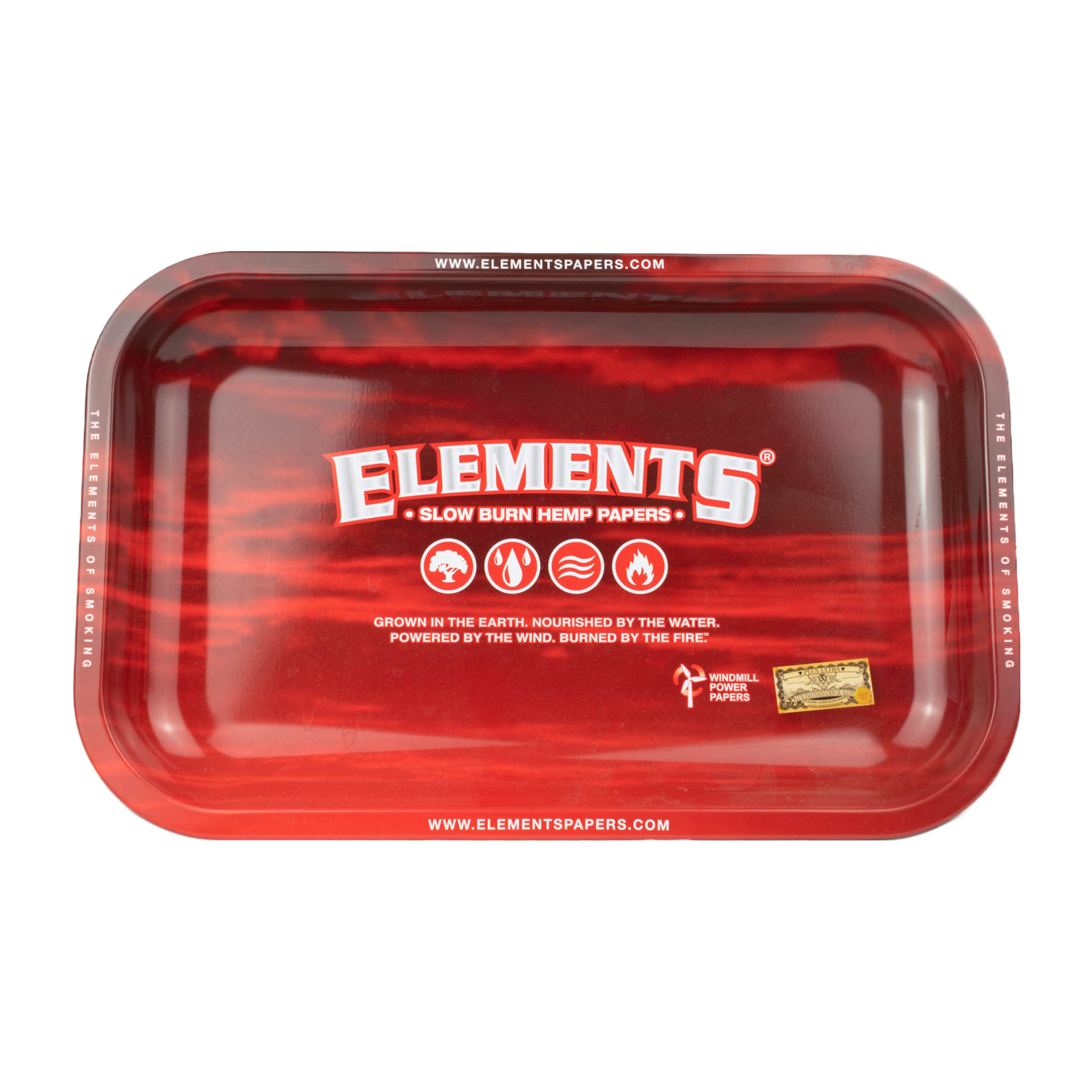 Elements Red Rolling Tray - Best Cannabis In Town - The M