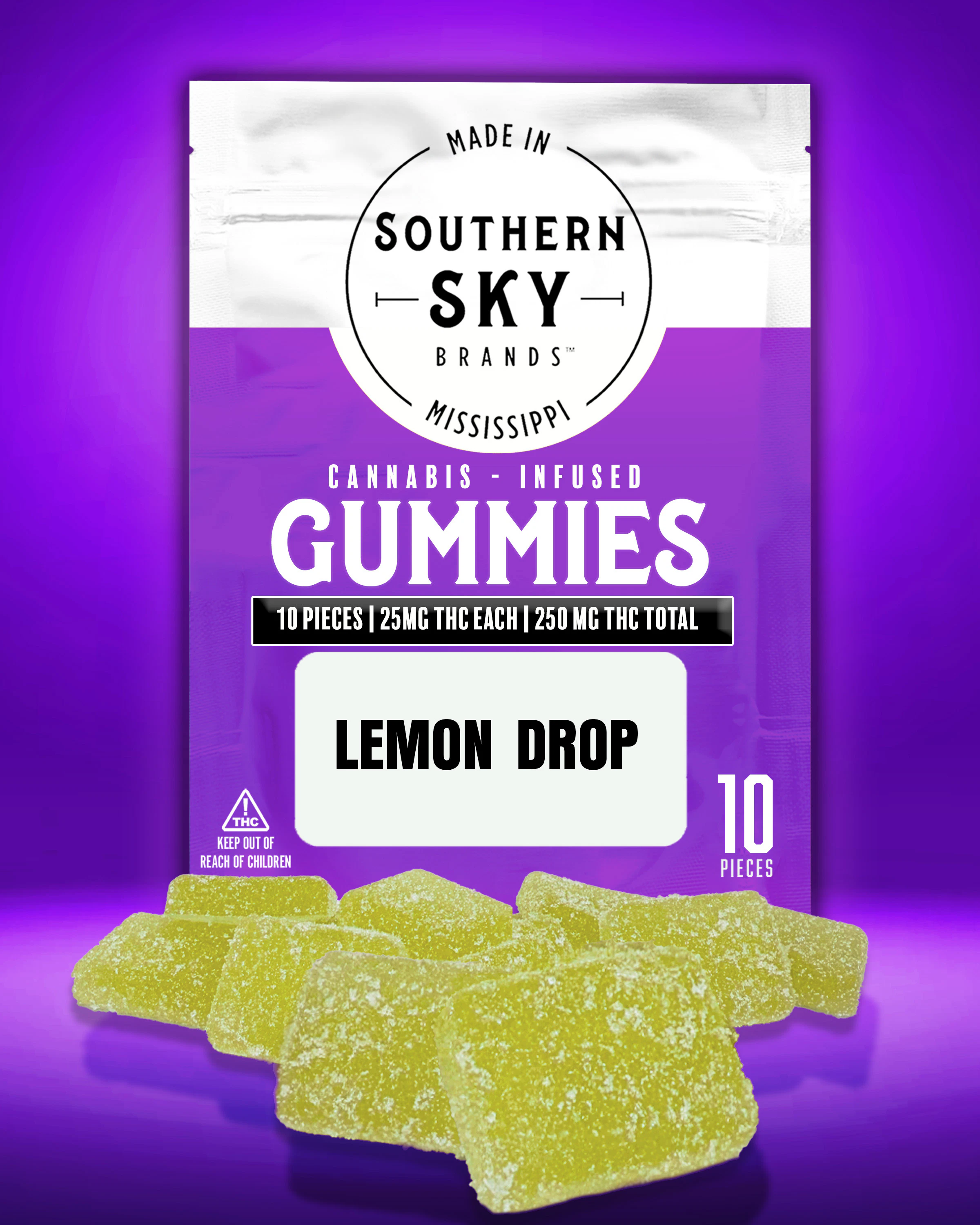 Southern Sky Brands - Lemon Drop Gummies 250mg**** Main Image