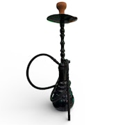 24" Black aluminum single hose large - Hookah