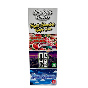 Straight Goods - Watermelon Gelato + OG No 18 + Blue Dream Vape Pen - 9g - Straight Goods
