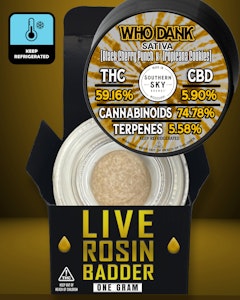 Southern Sky Brands - Who Dank Live Rosin Concentrate Jars - 1g