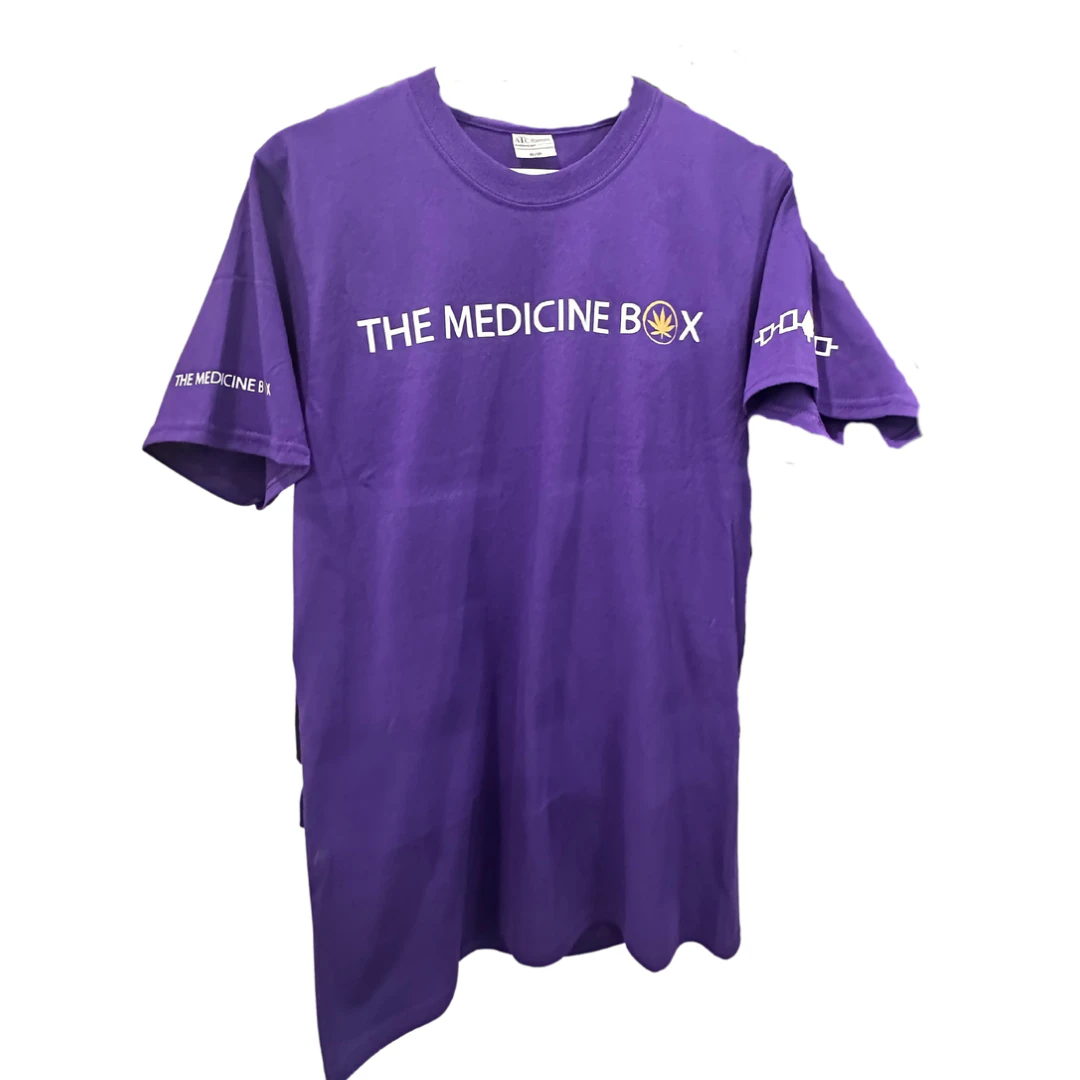 The Medicine Box - T-shirt Purple - Indigenous Logo - Large Main Image