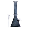 10" Black Double Ring Soft Glass Bong - Arsenal