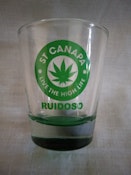 ST CANAPA SHOT GLASS (Clear - Green Logo)