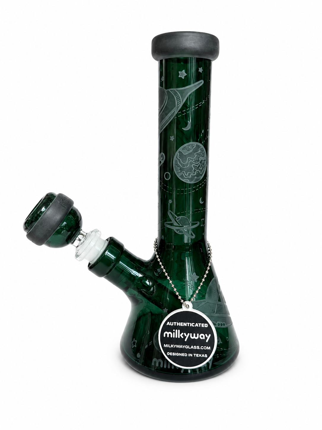 8" Teal Space Odyssey Bong - Milkyway