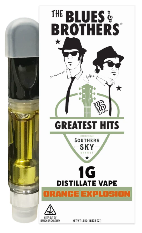 Southern Sky Brands - The Blues Brothers Orange Explosion 1g Vape Cart Main Image