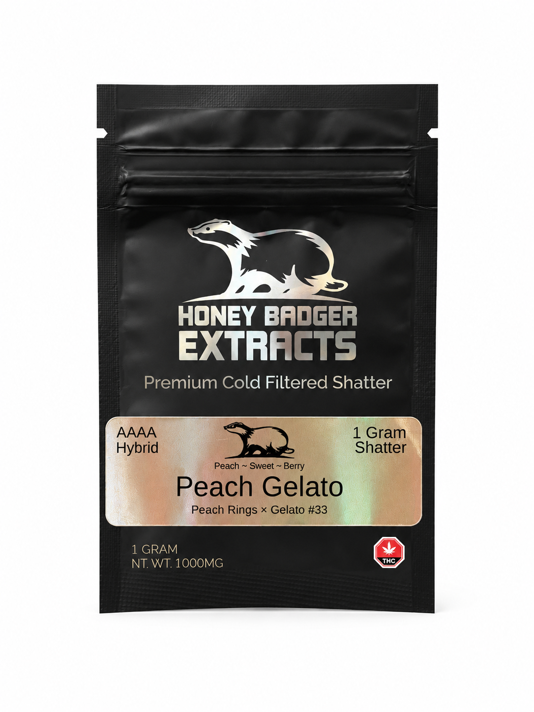 Peach Gelato Shatter - 1g - Honey Badger
