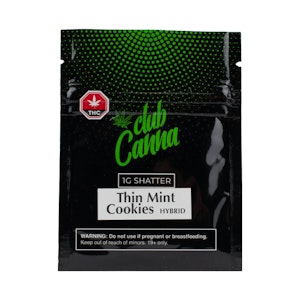 Club Canna - Thin Mint Cookies Shatter - 1g - Club Canna