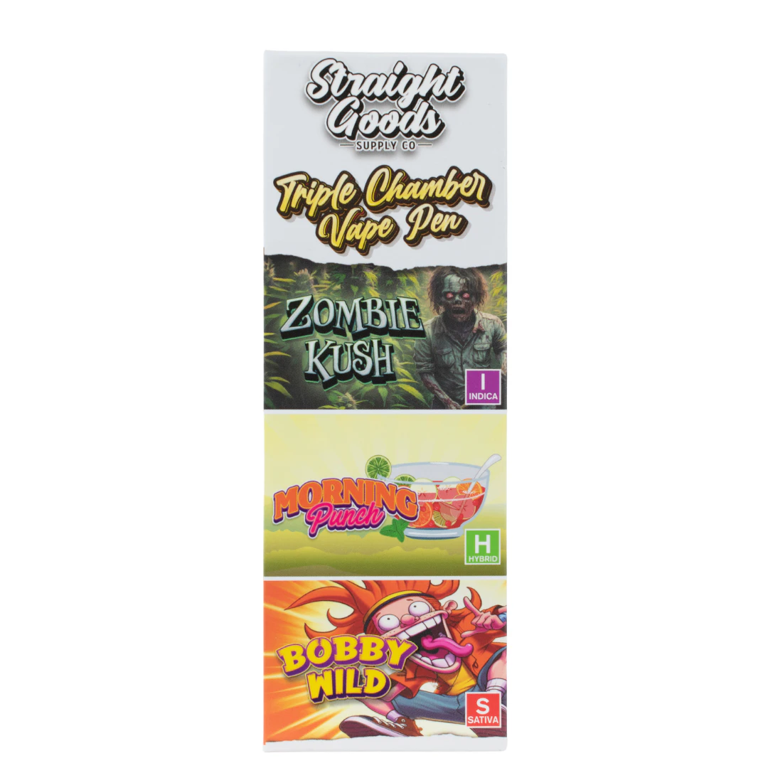 Straight Goods - Zombie Kush + Morning Punch + Bobby Wild Vape Pen - 9g - Straight Goods Main Image