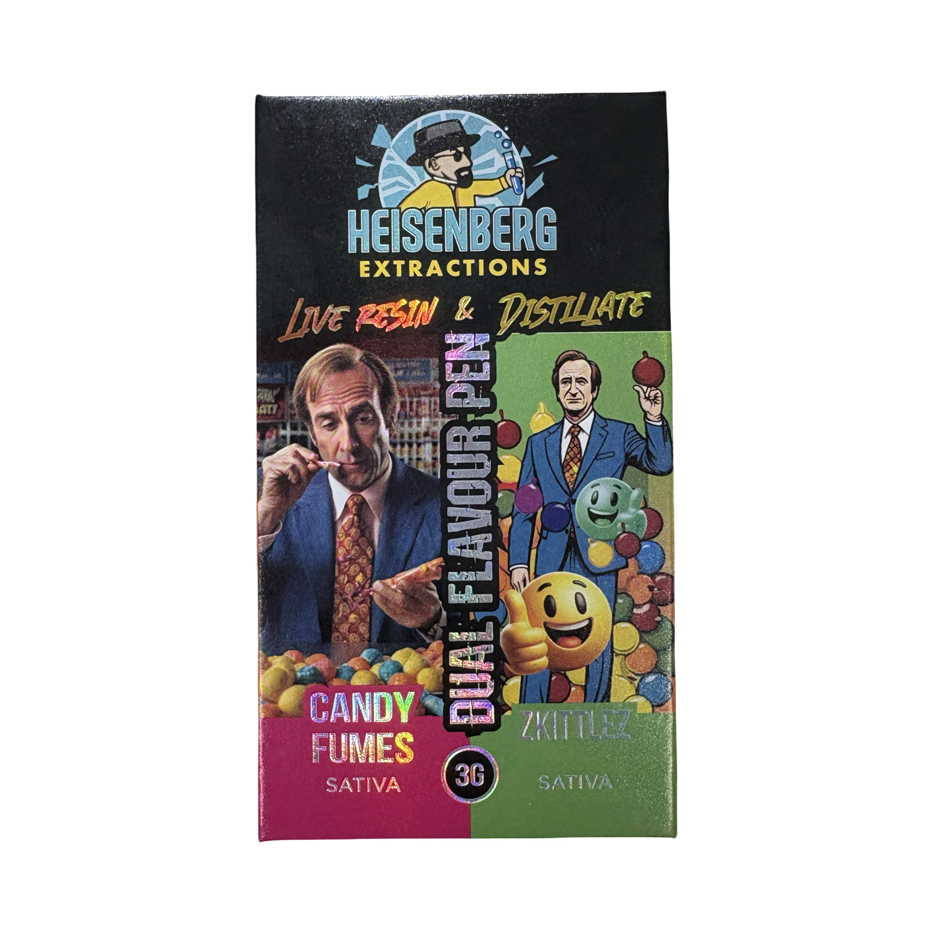 Heisenberg - Candy Fumes + Zkittlez - 3g (1.5g Live Resin + 1.5g Distillate) - Heisenberg Dual Chamber Main Image