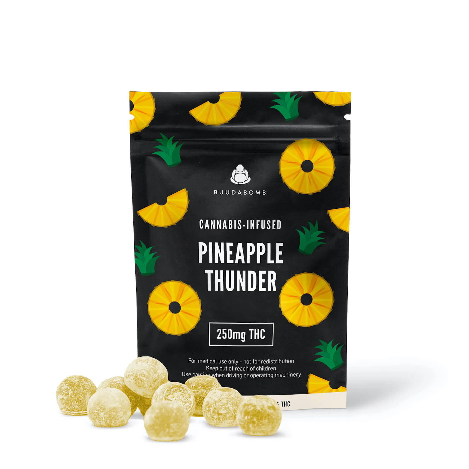 Buudabomb - Pineapple Thunder Gummies - 250mg - Buuda Bomb Main Image
