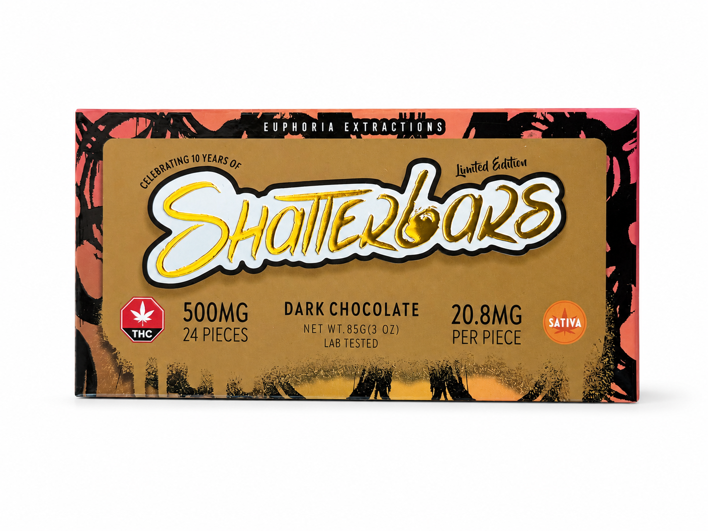 Vegan Dark Chocolate - Sativa - 500mg - Euphoria Extracts