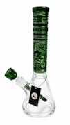14” Green species beaker bong - Milkyway