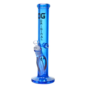 OG Original - 14" 7mm Blue - Blaze Straight Shooter Bong - OG Original