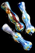 Color Changing Silver Fumed Frit Glass Chillum