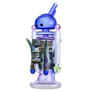 12" Blue Bubble Bot Beaker Bong - Cheech